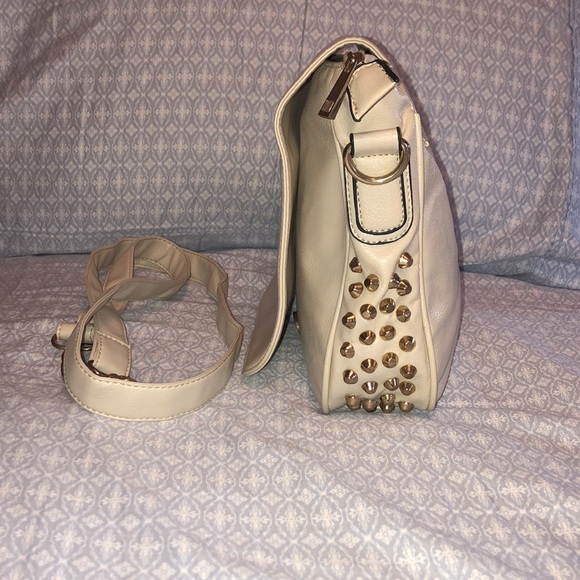 Say What? Faux Leather Bronze Studded Crossbody - Picture 4 of 7